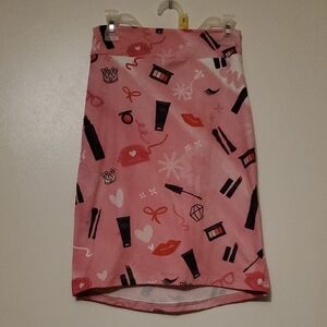 Pink Graphic Pencil Skirt XS Bodycon Women’s Mary Kay Inspired Design
